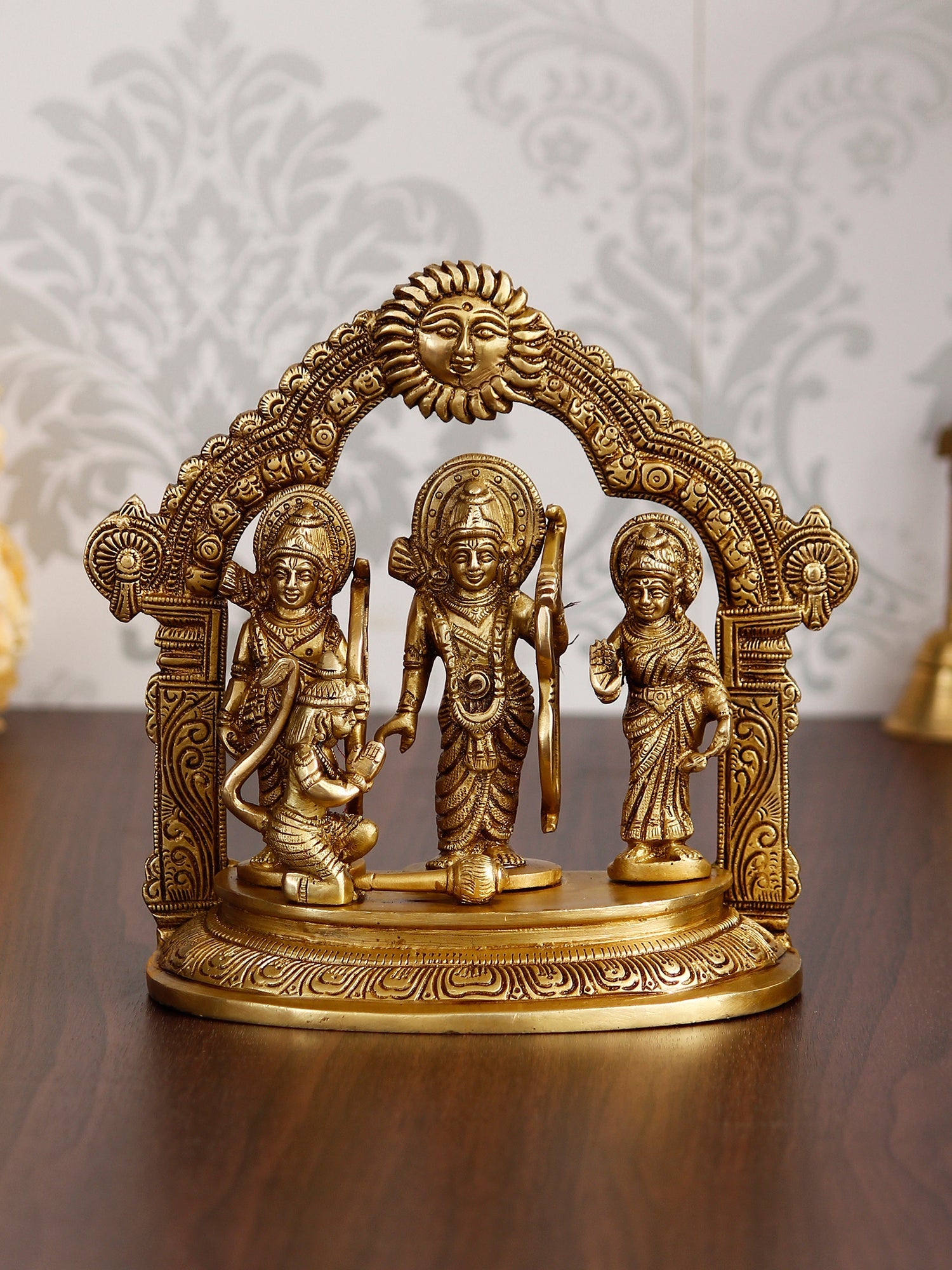 Golden Brass Handcrafted Ram Darbar Idol Kafalo