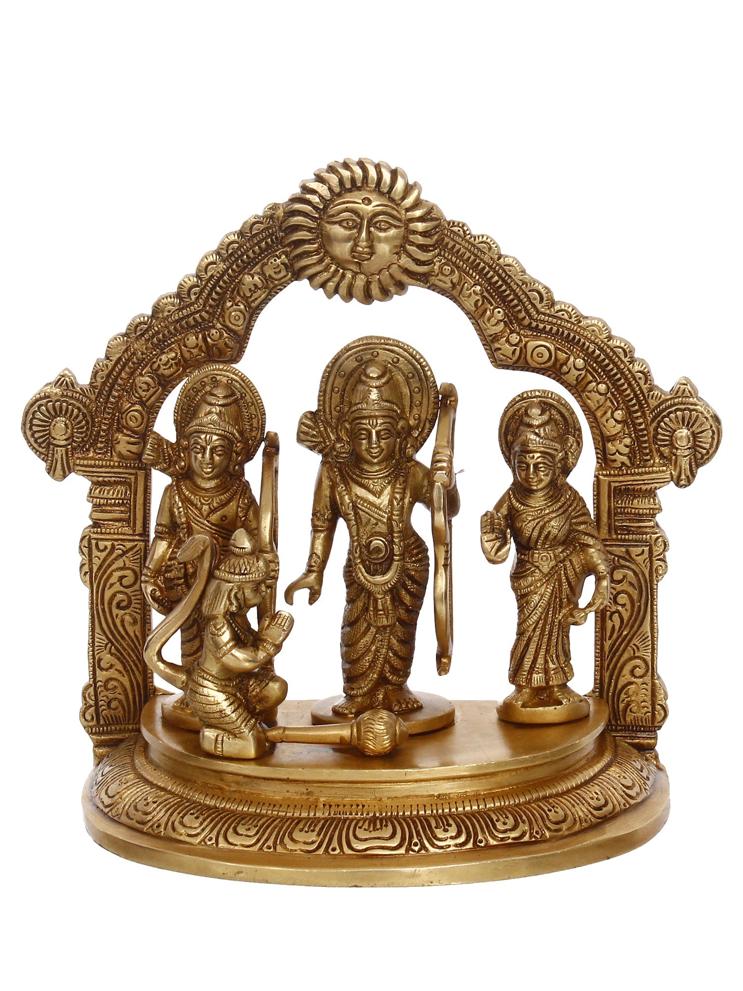 Golden Brass Handcrafted Ram Darbar Idol Kafalo