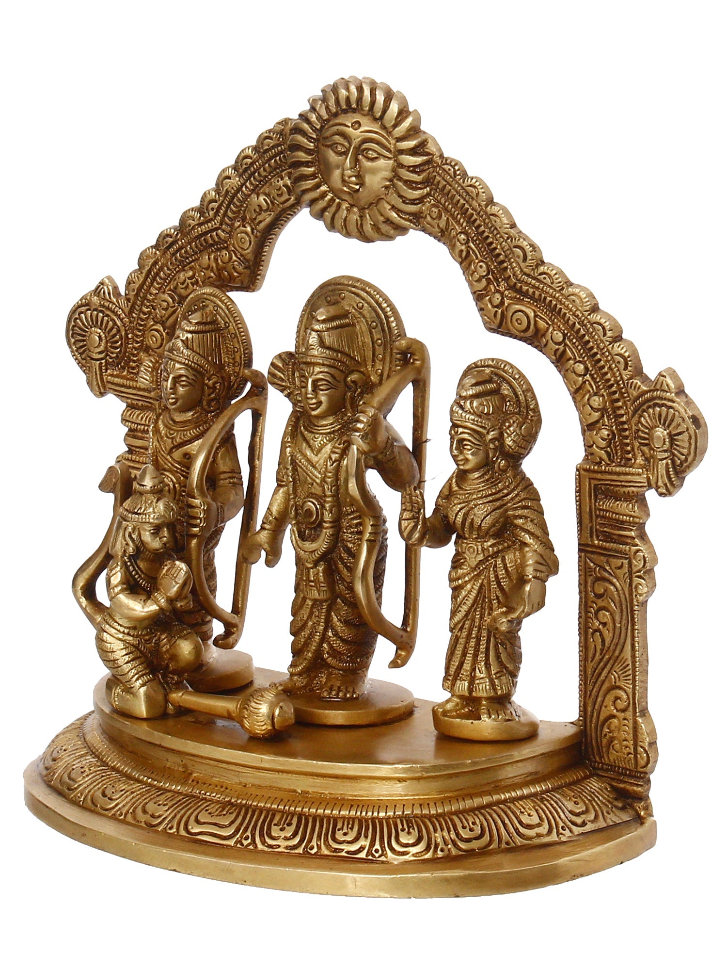 Golden Brass Handcrafted Ram Darbar Idol Kafalo