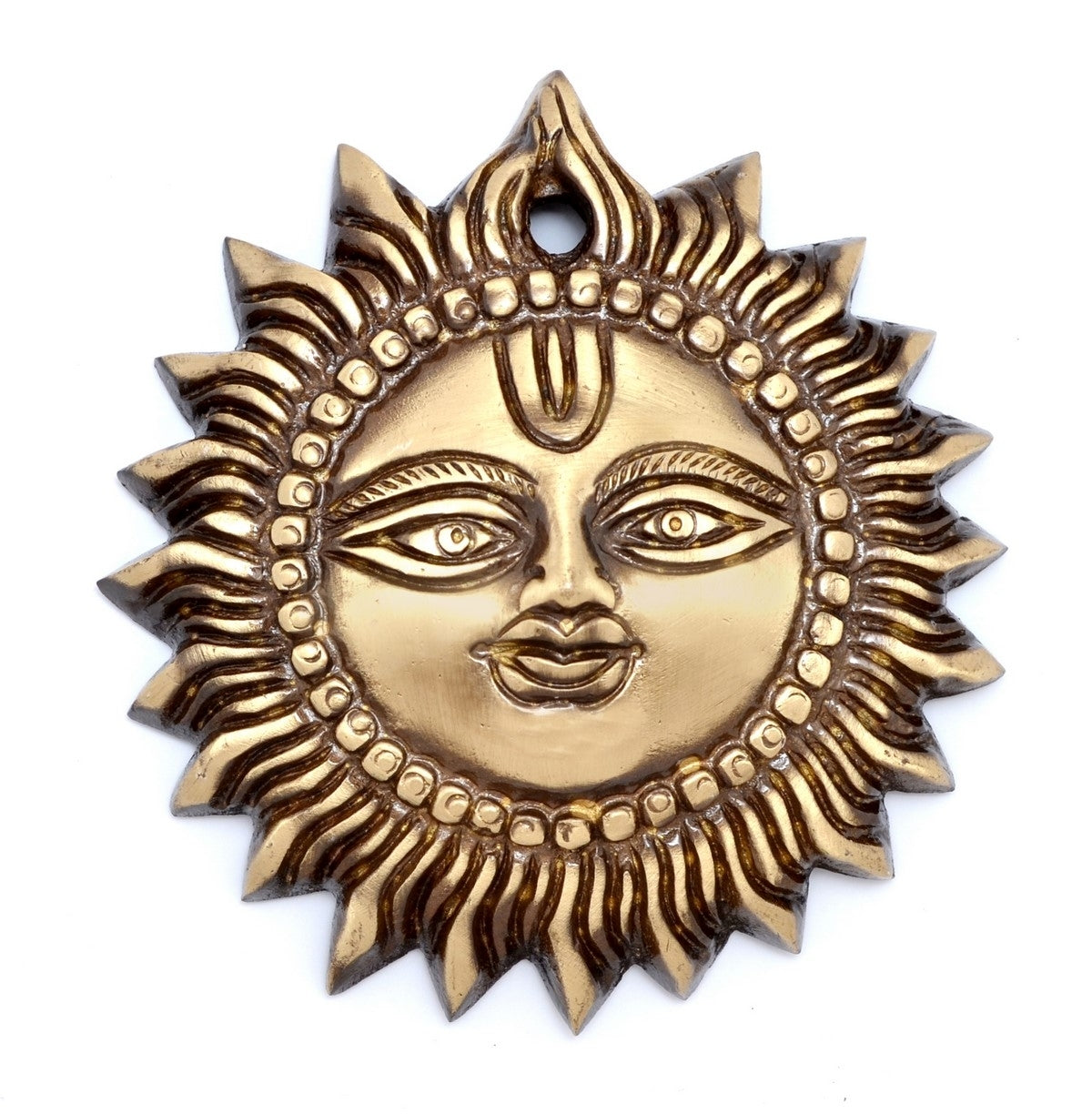 Decorative Golden Brass Sun Wall Hanging Kafalo