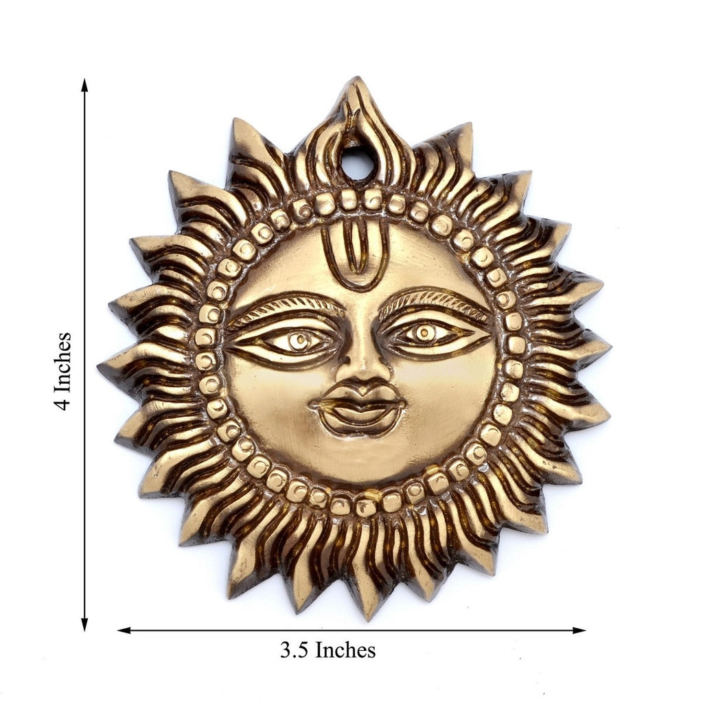 Decorative Golden Brass Sun Wall Hanging Kafalo