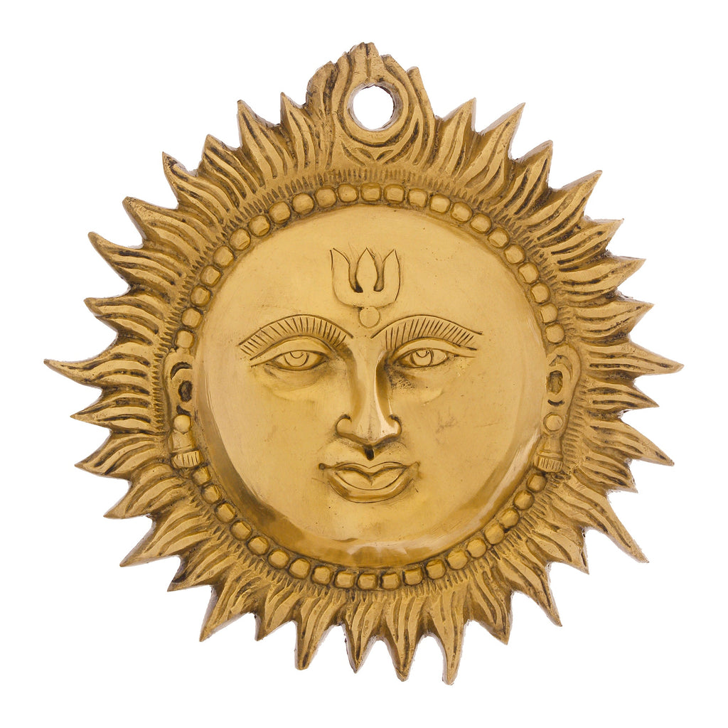 Decorative Golden Brass Sun Wall Hanging Kafalo