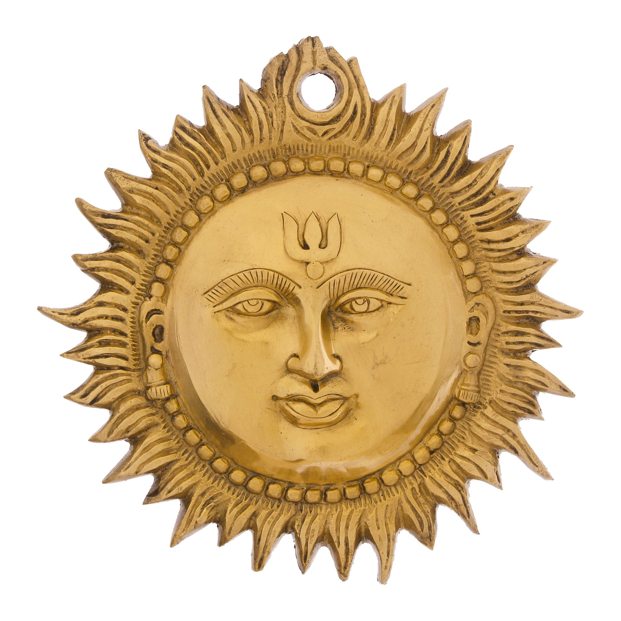Decorative Golden Brass Sun Wall Hanging Kafalo