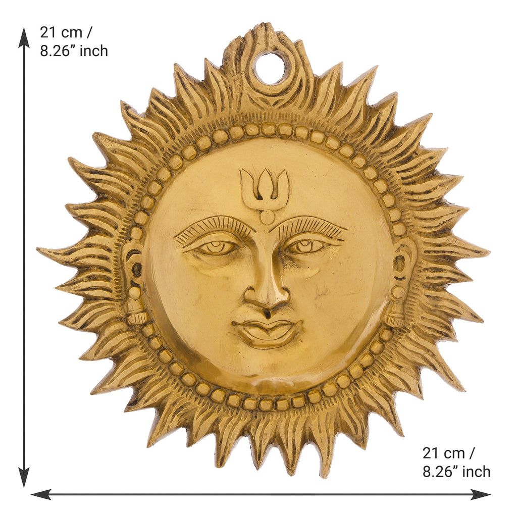 Decorative Golden Brass Sun Wall Hanging Kafalo