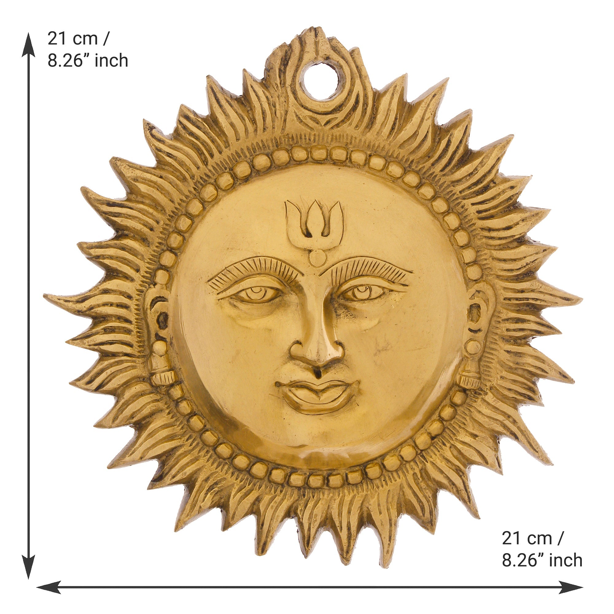 Decorative Golden Brass Sun Wall Hanging Kafalo