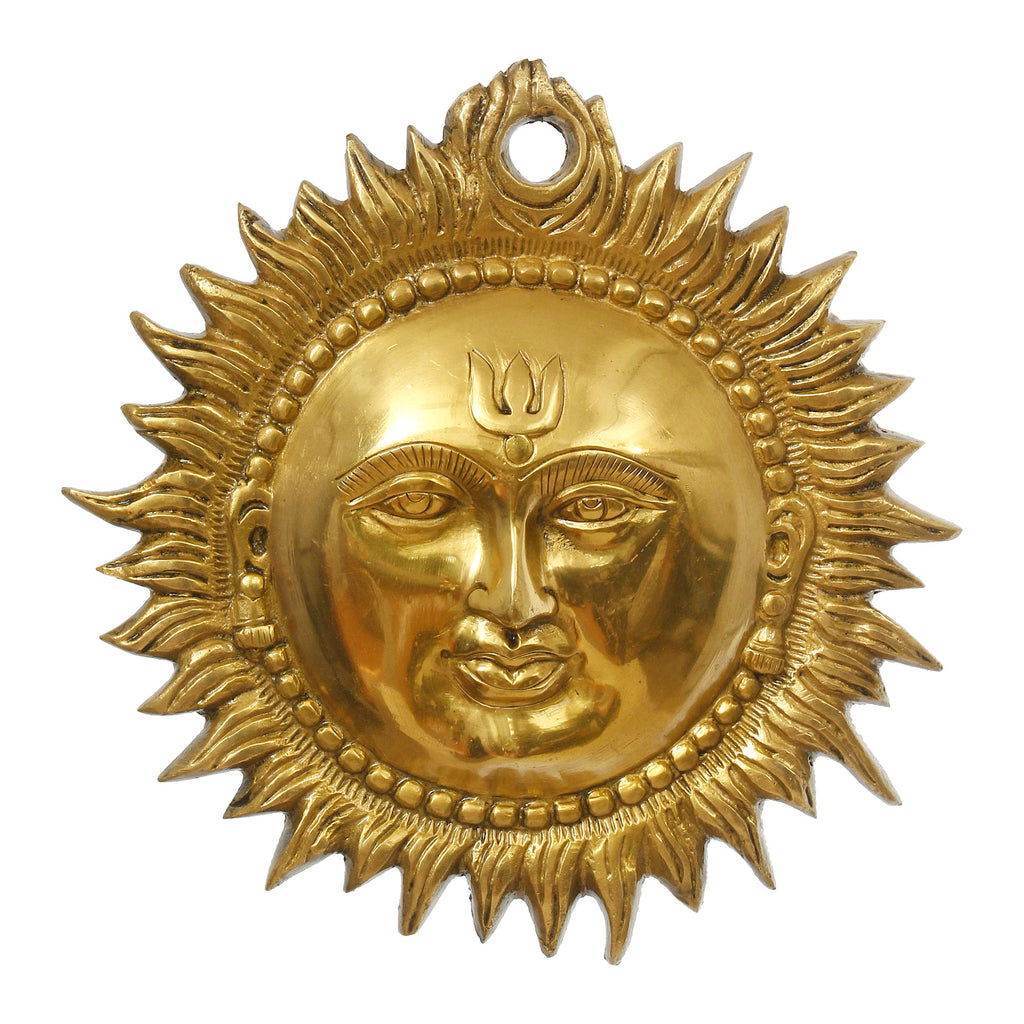 Decorative Golden Brass Sun Wall Hanging Kafalo