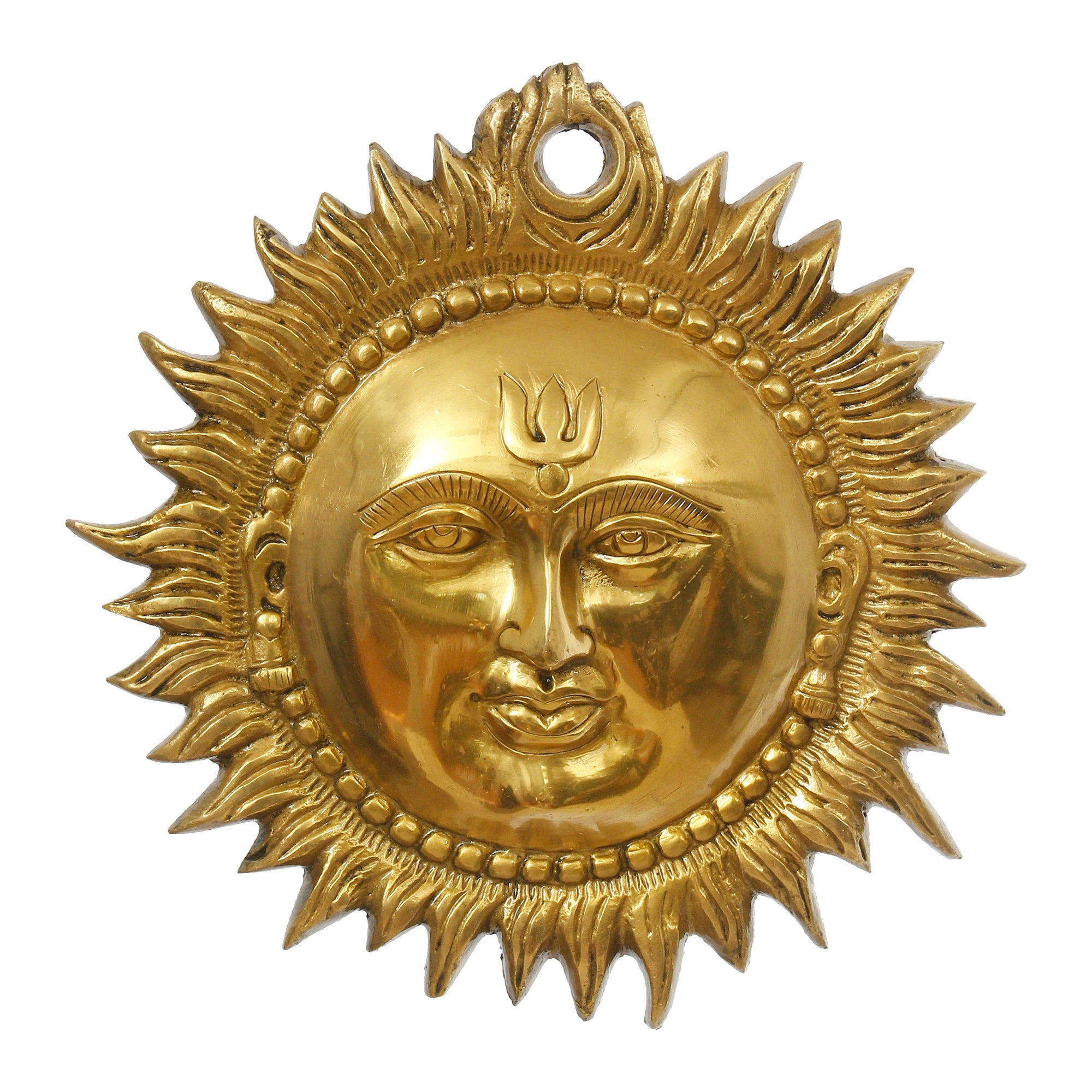 Decorative Golden Brass Sun Wall Hanging Kafalo
