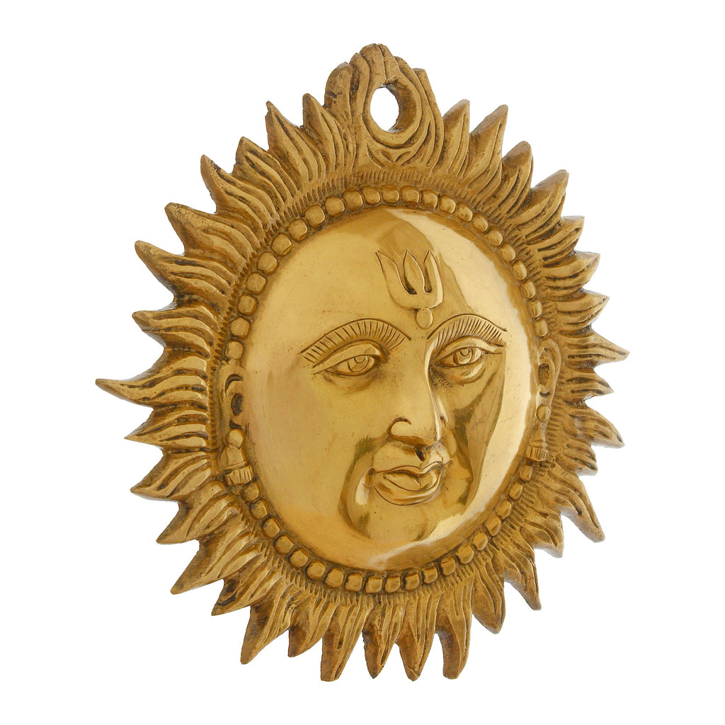 Decorative Golden Brass Sun Wall Hanging Kafalo