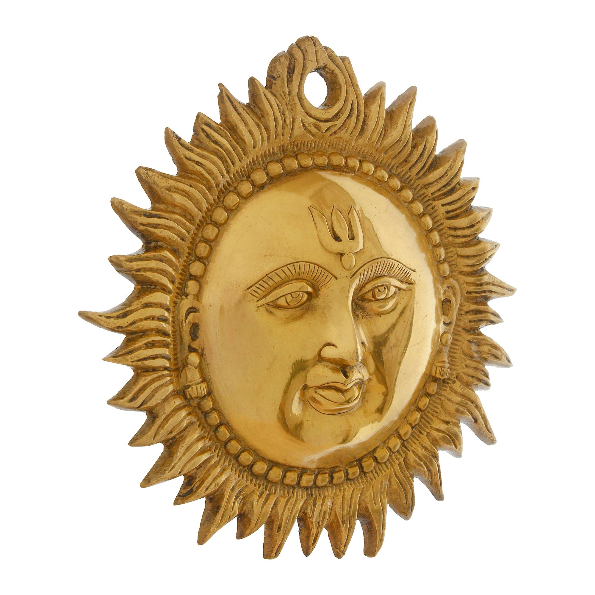 Decorative Golden Brass Sun Wall Hanging Kafalo