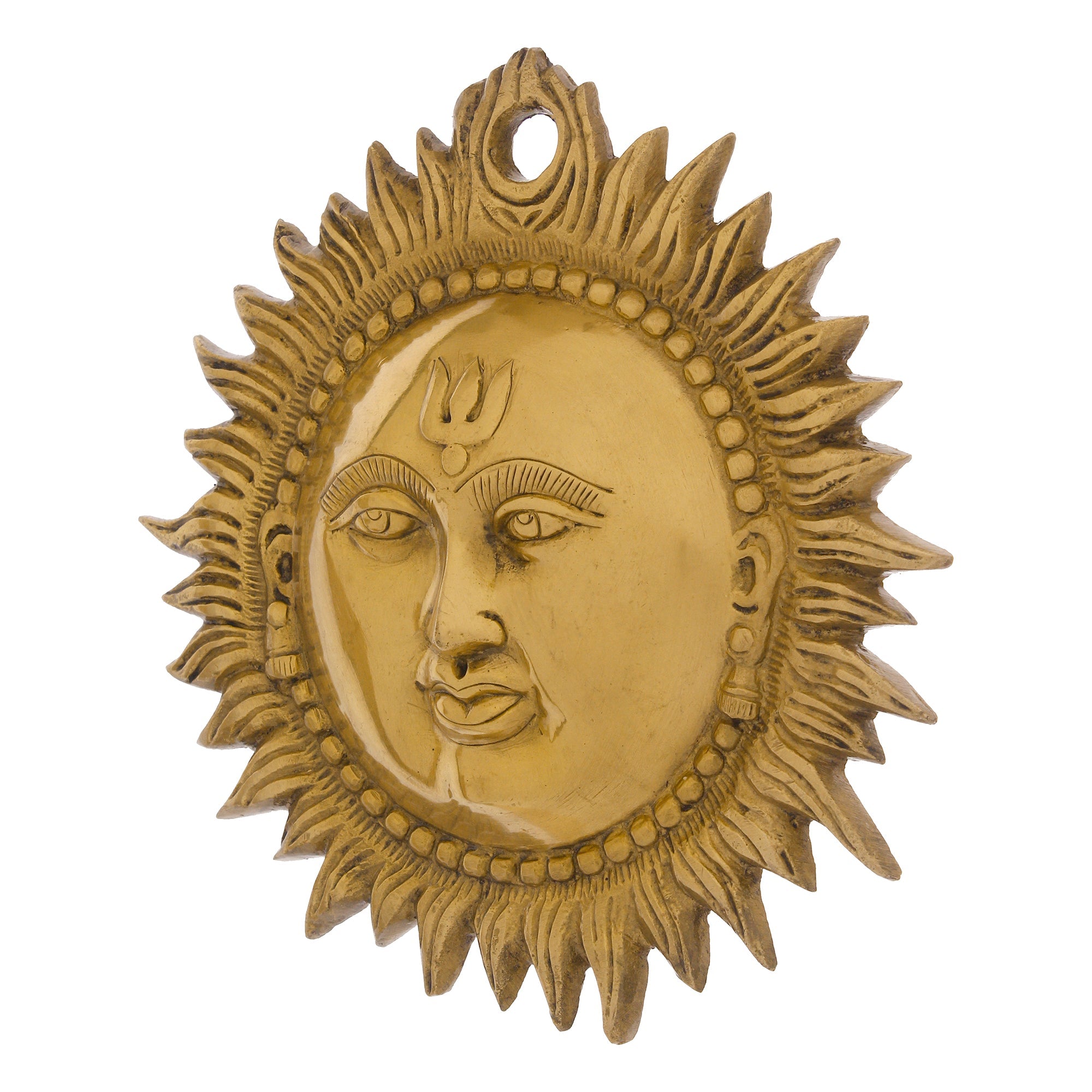 Decorative Golden Brass Sun Wall Hanging Kafalo