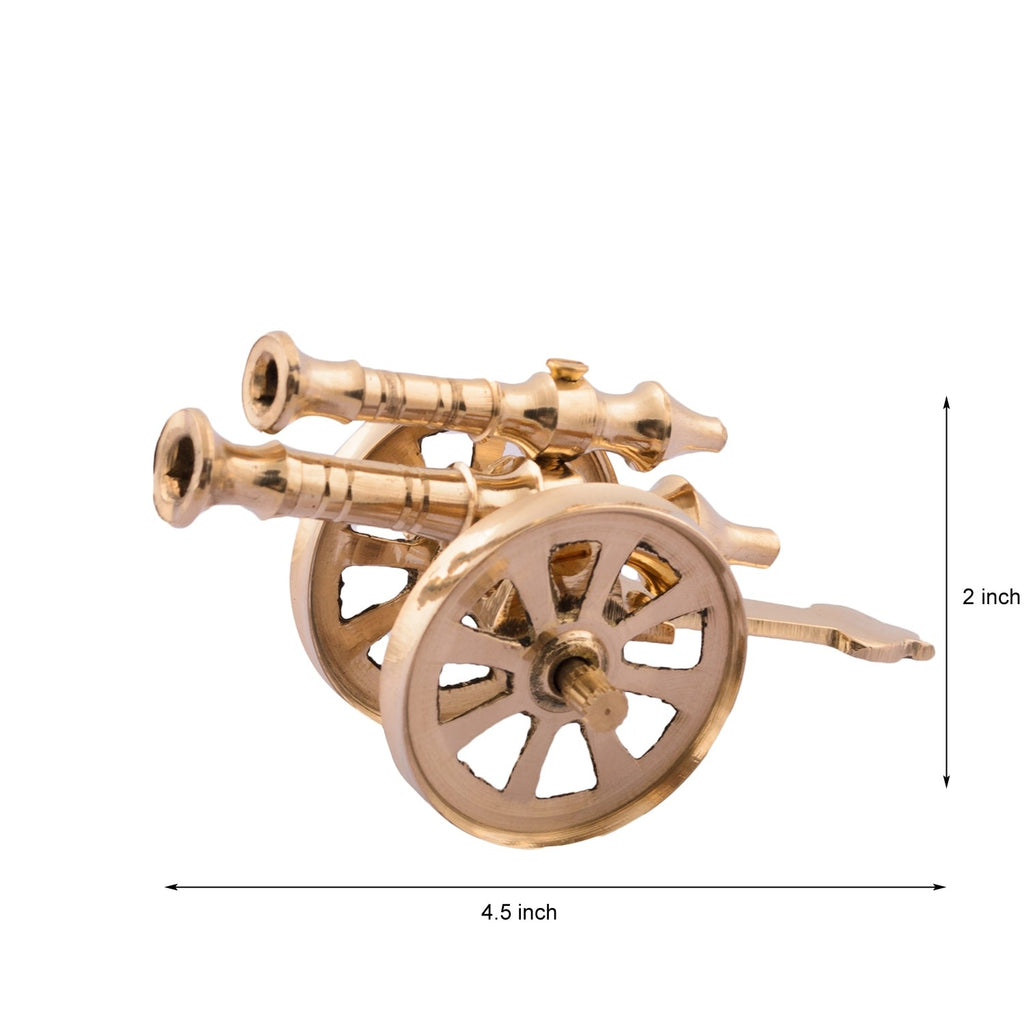 Gold Brass Decorative Cannon Showpiece for Home DÃ©cor Kafalo