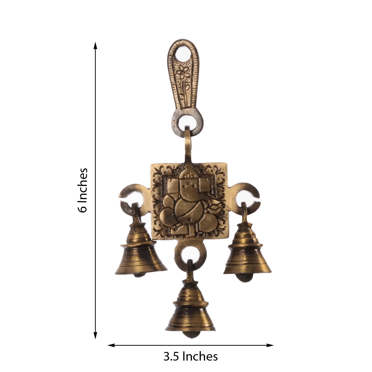 Lord Ganesha Brass Wall Hanging Bells Kafalo