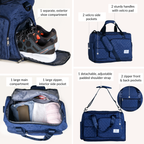 Dova Expandable Duffle Bag Dark Blue Nestasia