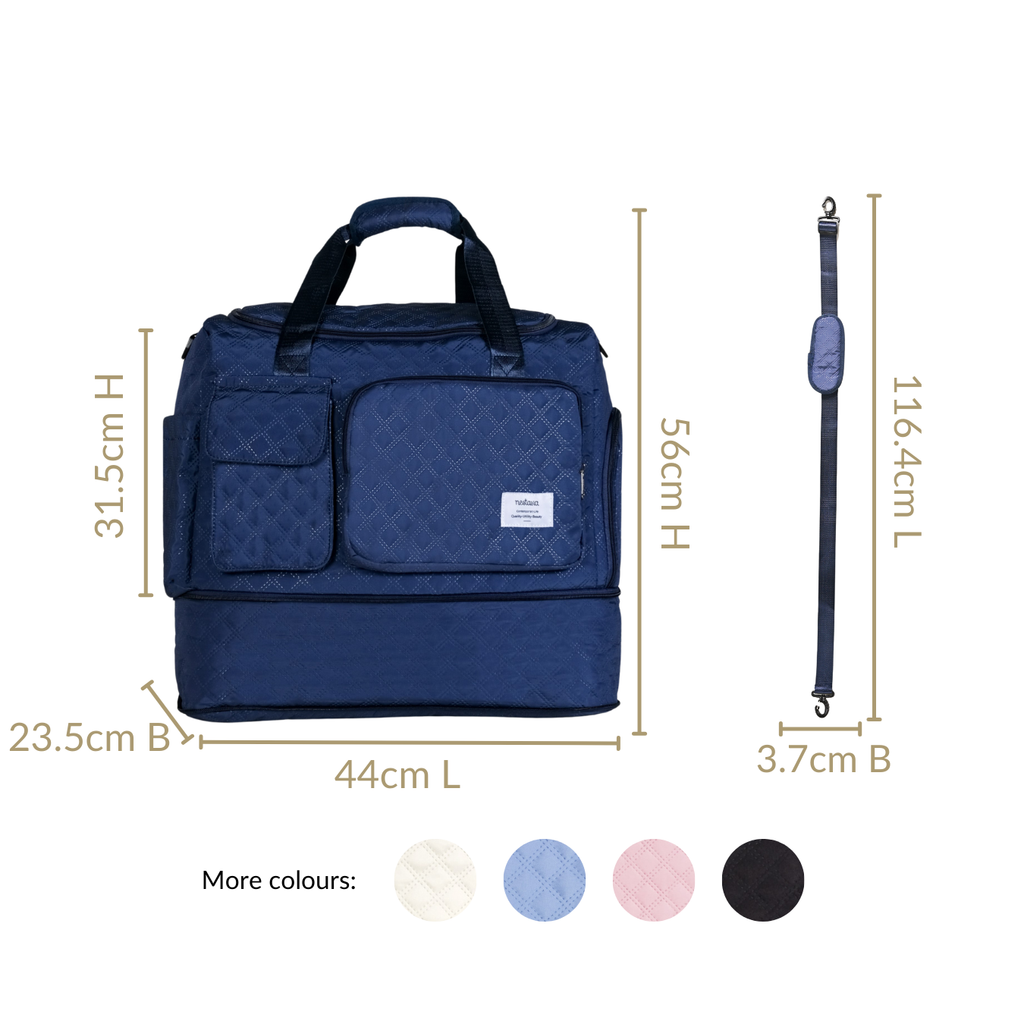 Dova Expandable Duffle Bag Dark Blue Nestasia