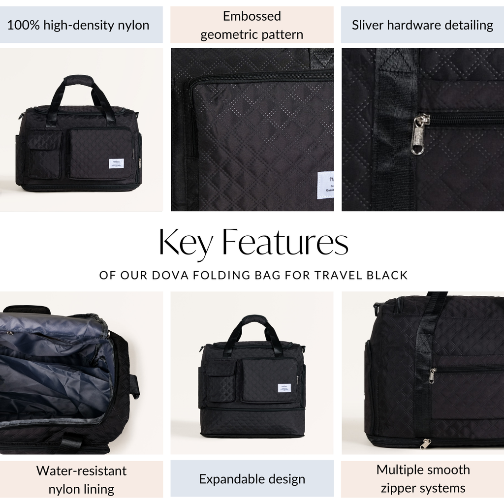 Dova Extendable Bag For Travel Black Nestasia
