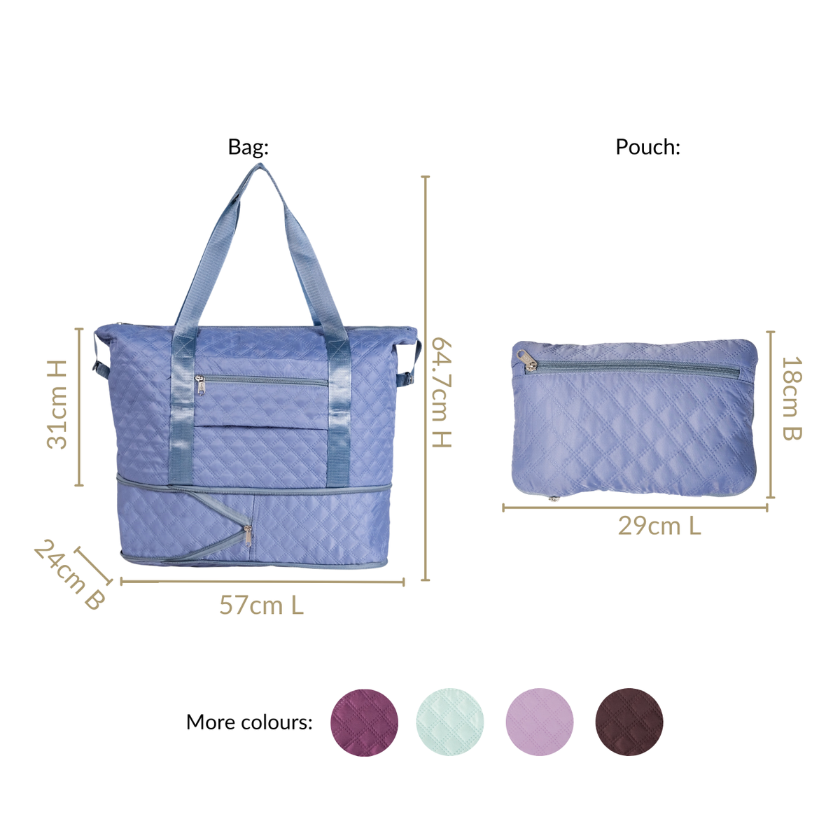 Montara Travel Tote Bag Expandable Foldable Nestasia