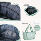 Montara Expandable Foldable Luxe Travel Bag Mint Nestasia