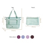 Montara Expandable Foldable Luxe Travel Bag Mint Nestasia