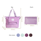 Montara Waterproof Over Night Bag Foldable Expandable Violet Nestasia