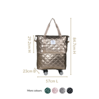 Movo Expandable Bag With Detachable Wheels Metallic Brown Nestasia