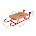 Wooden Sleigh Table Riser Serving Platter Nestasia