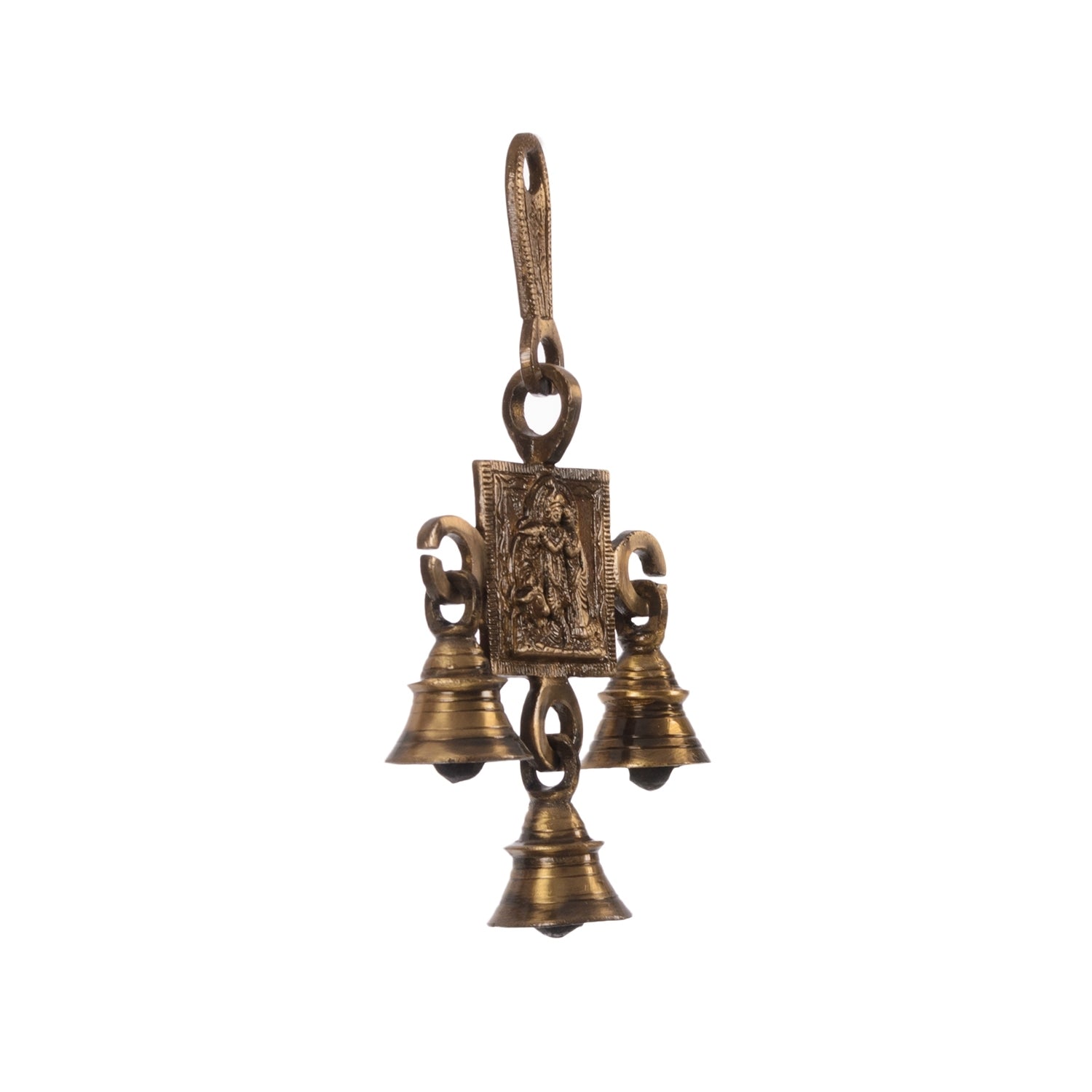 Radha Krishna Brass Hanging Bells Kafalo