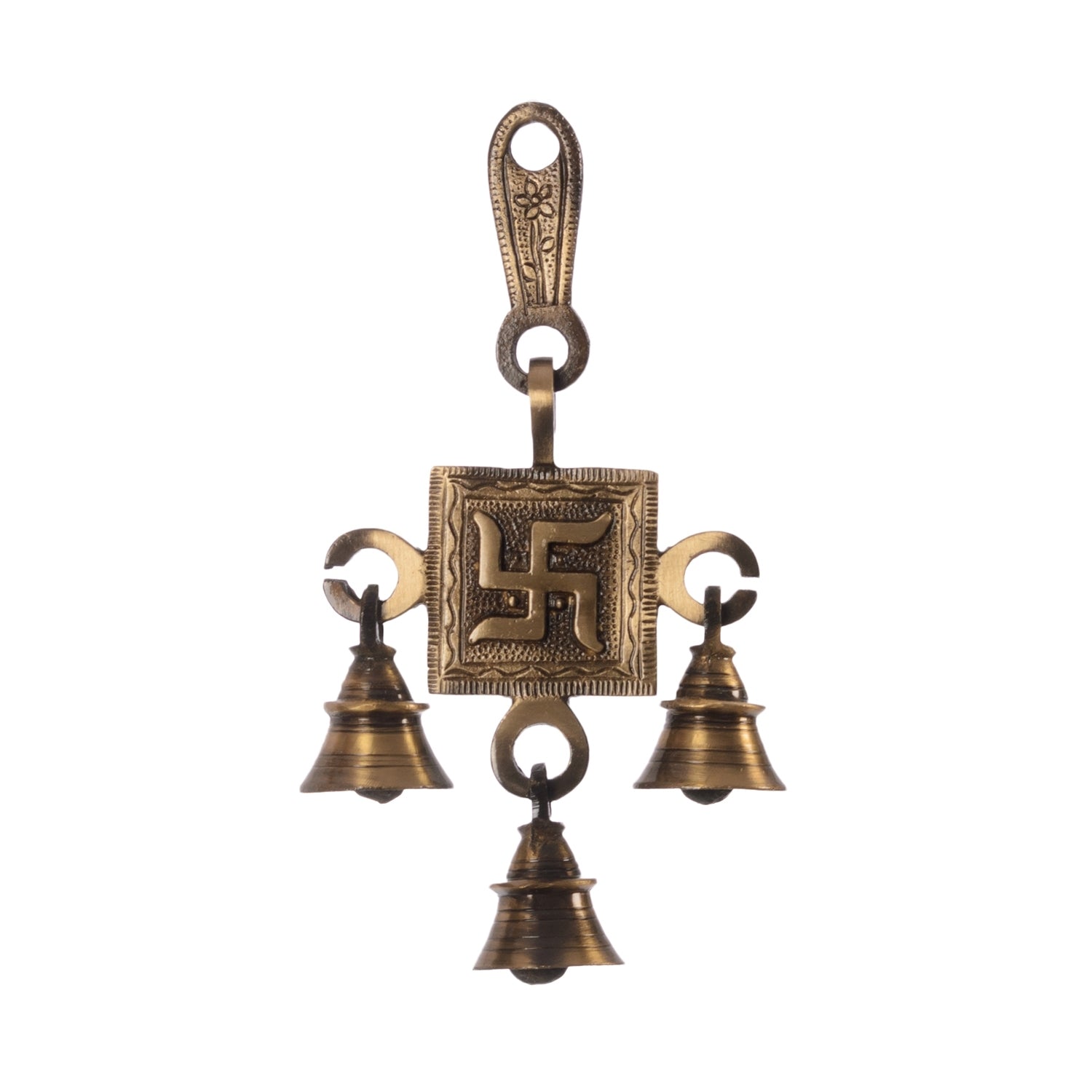 Swastik Brass Hanging Bells Kafalo