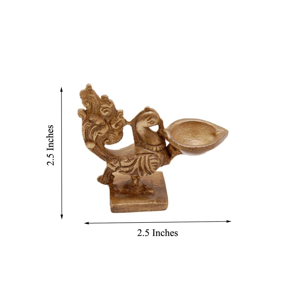 Beautiful Peacock Designer Brass Diya Kafalo
