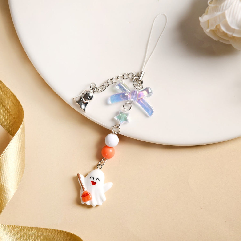 Baby Ghost On A Broom Phone Strap Nestasia