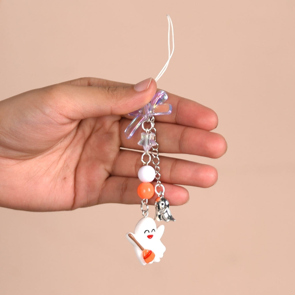 Baby Ghost On A Broom Phone Strap Nestasia