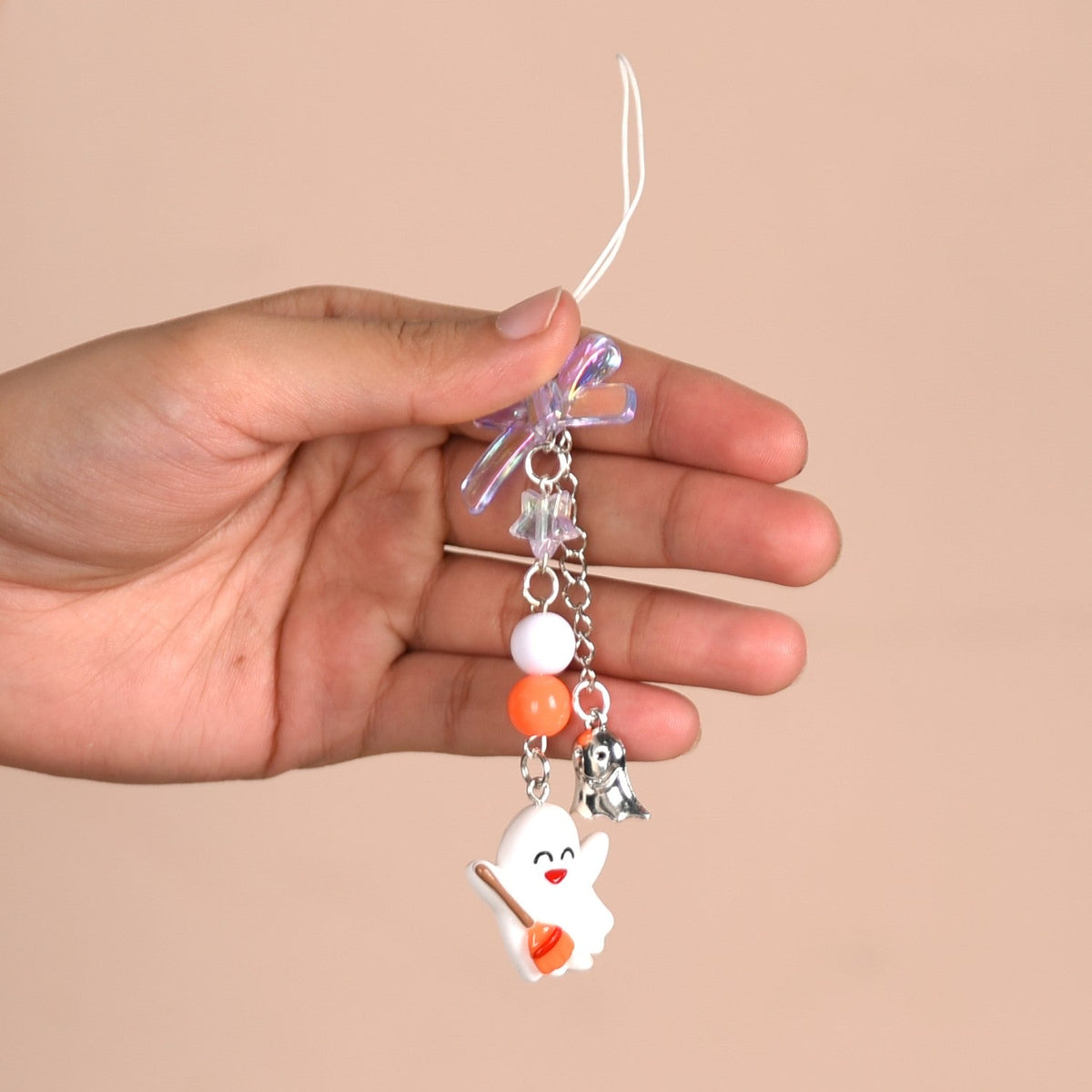 Baby Ghost On A Broom Phone Strap Nestasia