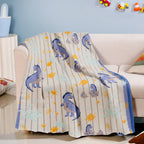Baby Dino Knitted Kids Cotton Throw 154x135cm Nestasia