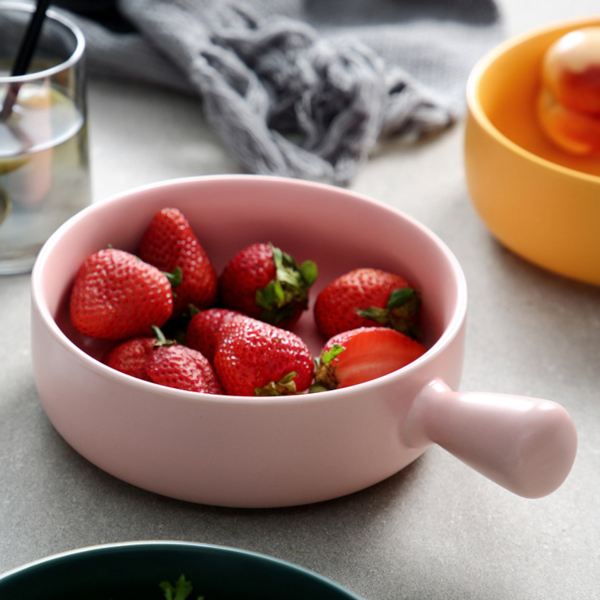 Baking Bowl with Handle Pink Nestasia