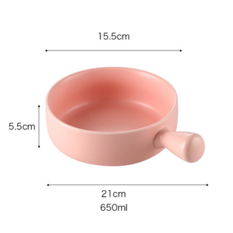 Baking Bowl with Handle Pink Nestasia