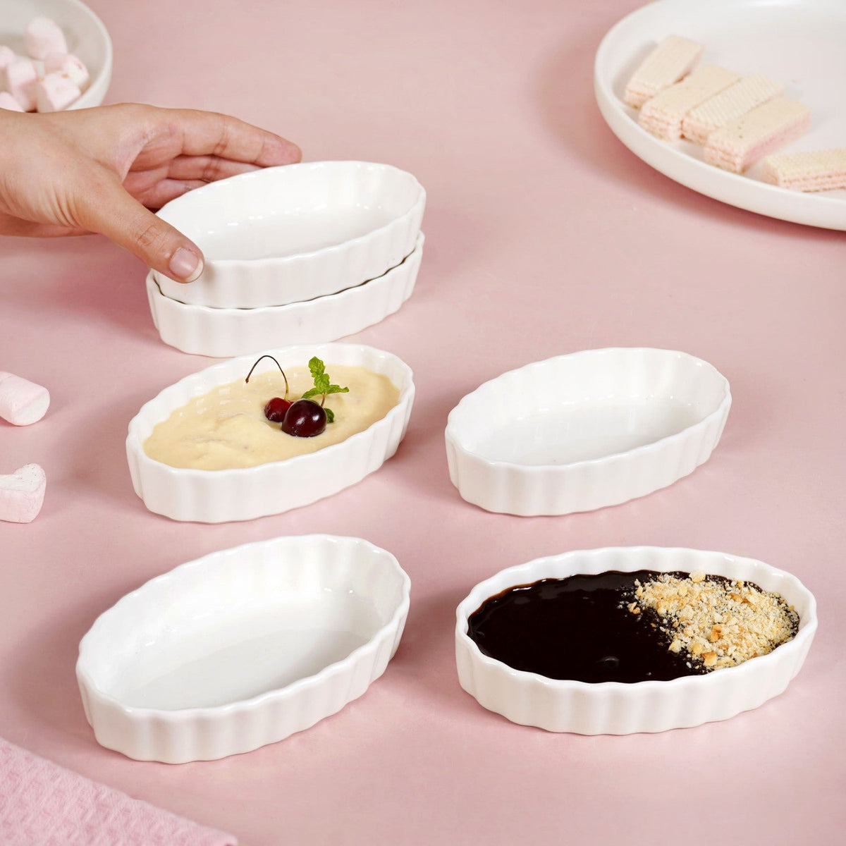 Oval Dish Set of 6 Nestasia