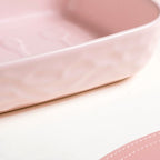 Ceramic Casserole Dish With Double Handle Pink 650 ml Nestasia