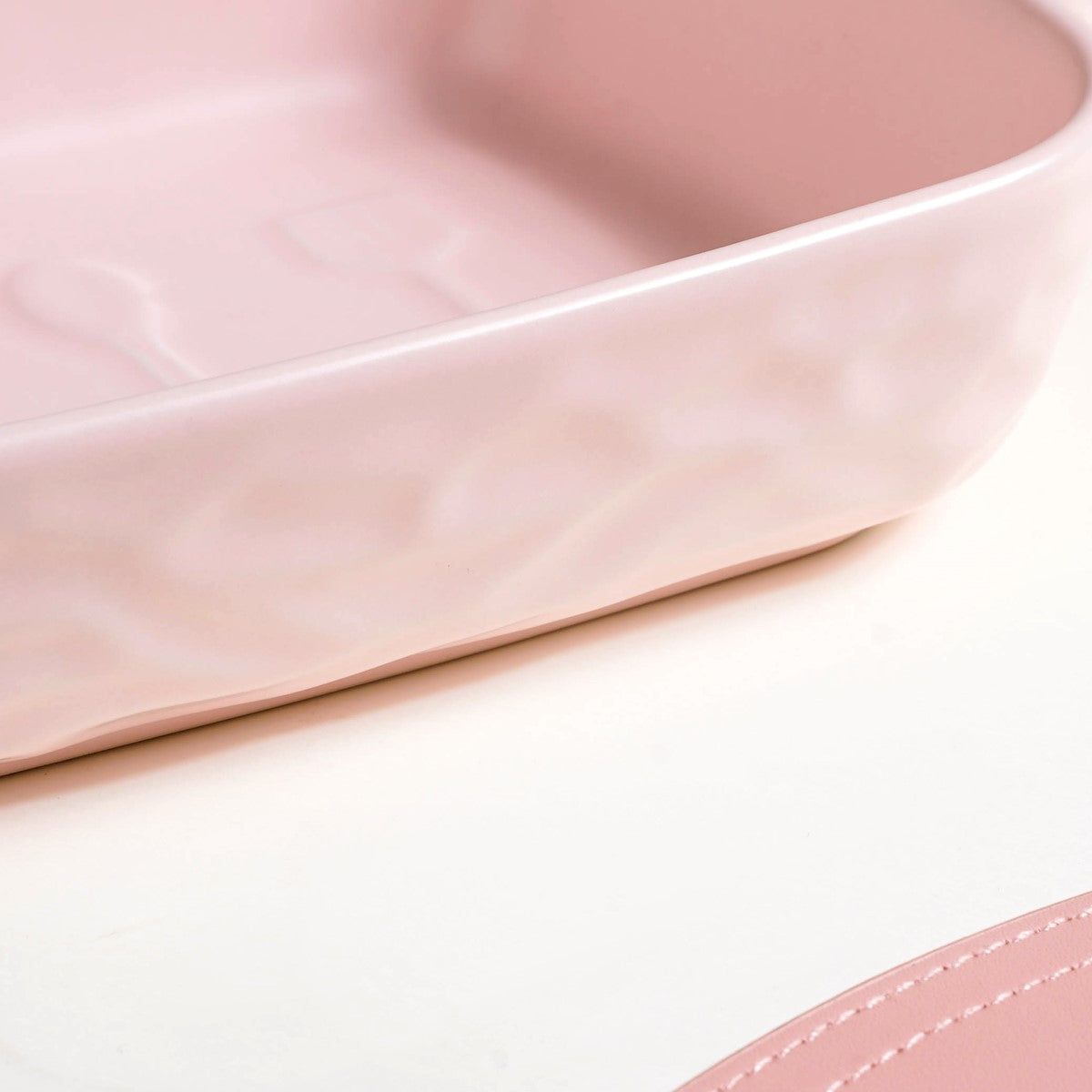 Ceramic Casserole Dish With Double Handle Pink 650 ml Nestasia