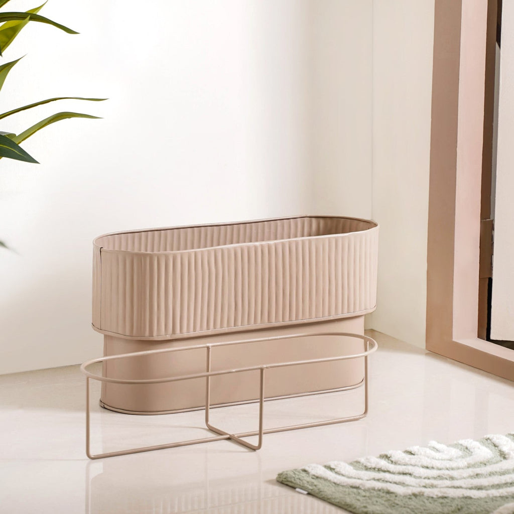 Balcony Box Planter With Stand Taupe Nestasia