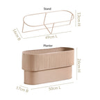 Balcony Box Planter With Stand Taupe Nestasia