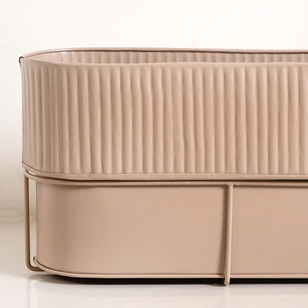 Balcony Box Planter With Stand Taupe Nestasia