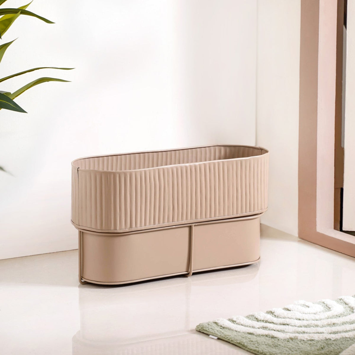 Balcony Box Planter With Stand Taupe Nestasia