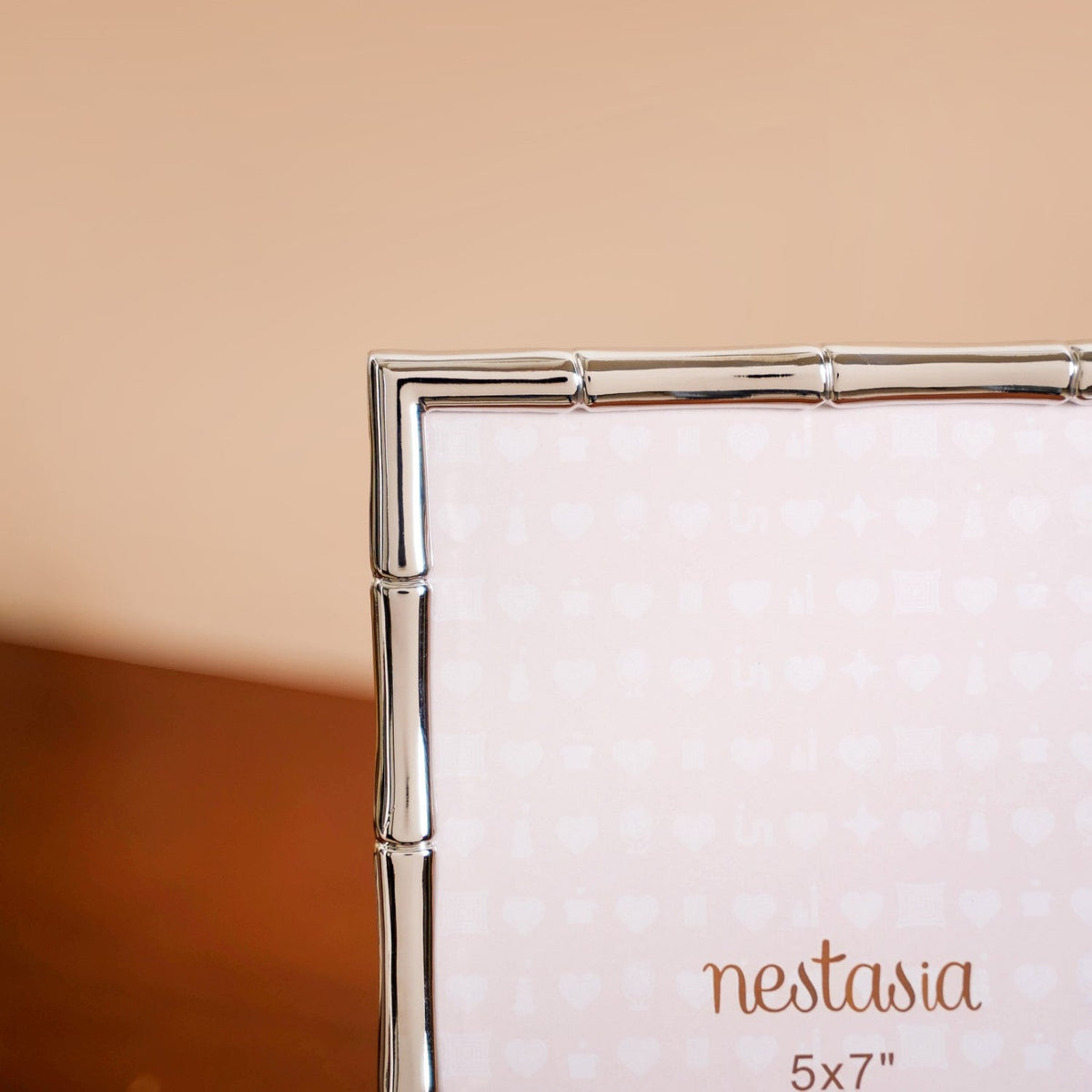Silver Chic Bamboo Design Photo Frame Large 13x18cm Nestasia