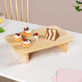 Bamboo Pedestal Serving Platter 13 Inch Nestasia