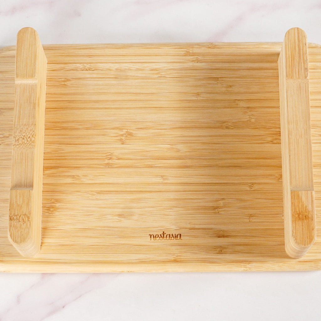 Bamboo Pedestal Serving Platter 13 Inch Nestasia