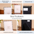 Large Bamboo Cut Photo Frame 20x25cm Nestasia
