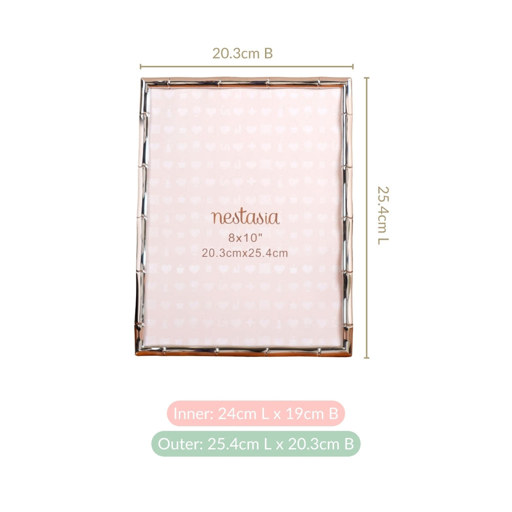 Large Bamboo Cut Photo Frame 20x25cm Nestasia