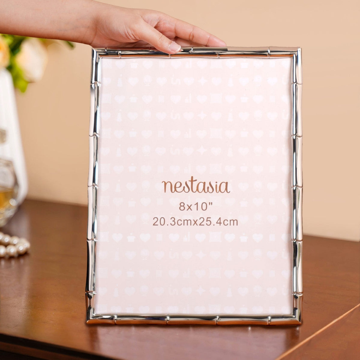 Large Bamboo Cut Photo Frame 20x25cm Nestasia
