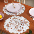Baroque Bloom Table Mat White Silver Set Of 6 Nestasia