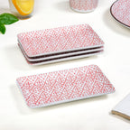 Baroque Pink 16 Piece Ceramic Dinner Set For 4 Nestasia