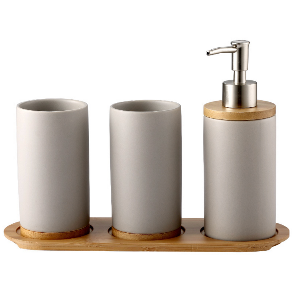 Bathroom Set Grey Nestasia
